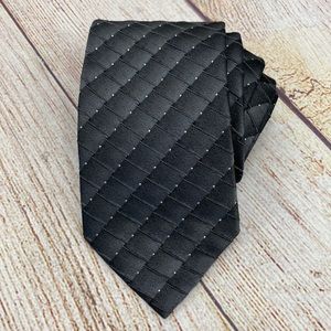 Valentino Christy Black Gray Gradient Crystal Tie